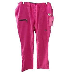 Koi Lite M Reg Flamingo Womens 6-Pocket Scrub Pants Performance Stretch